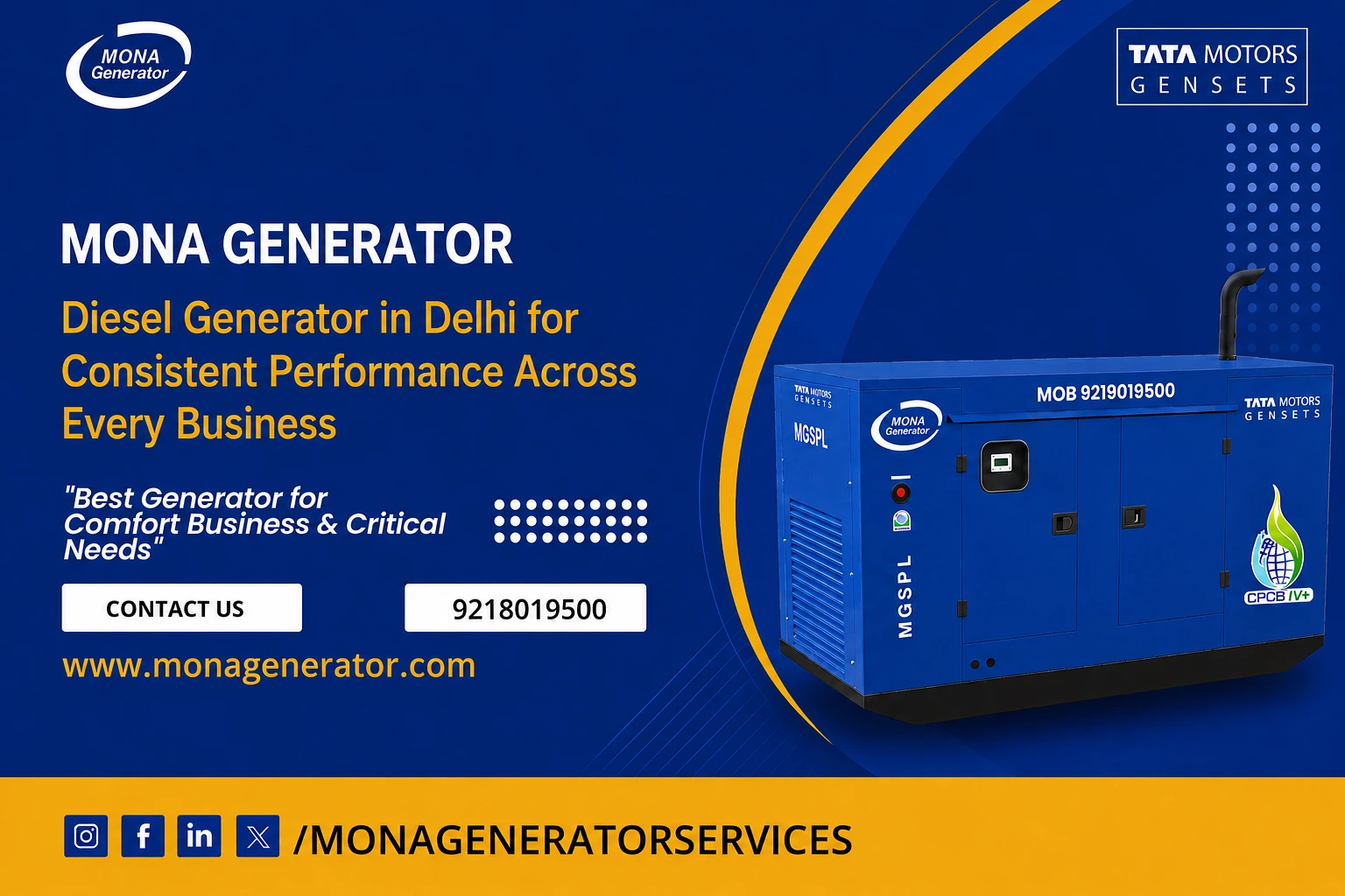 Diesel Generator in Delhi for Consistent Performance Across Every Business